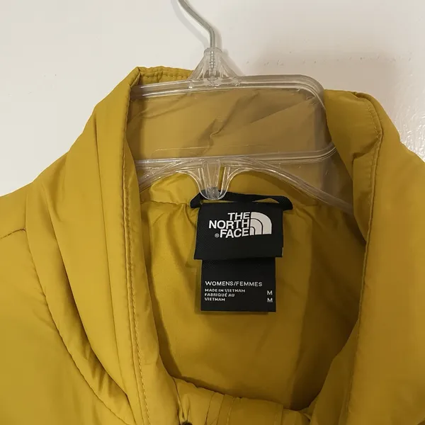 The North Face Yellow full zip lightweight nylon quilted jacket Medium - Image 4