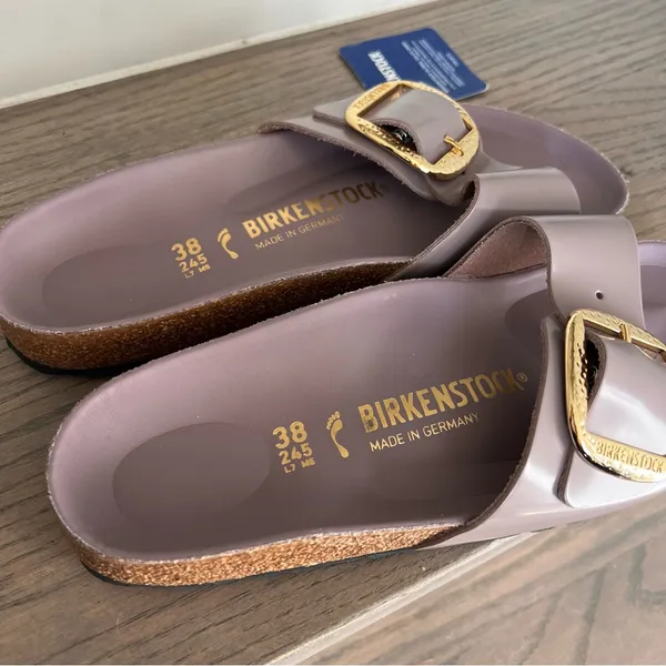 NWT Birkenstock Free People Madrid Hammered Big Buckle High Shine Faded Purple - Image 5