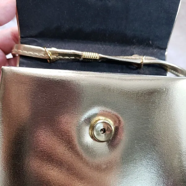 Small Gold Evening Formal Party Purse Shoulder Bag - Image 6