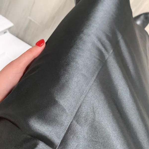 Black Silky Midi Fit and Flare Skirt / Size XS-S - Image 5