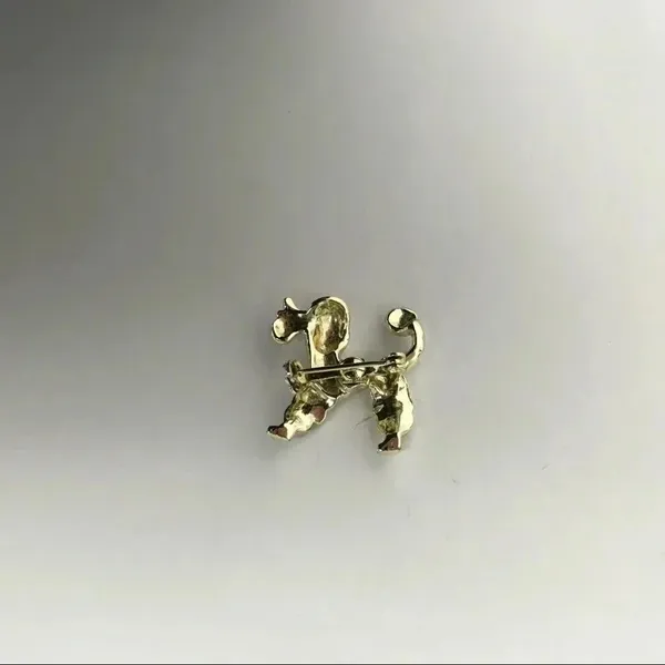 Prissy Poodle Silvertone Pin Brooch‎ Silver - Image 3