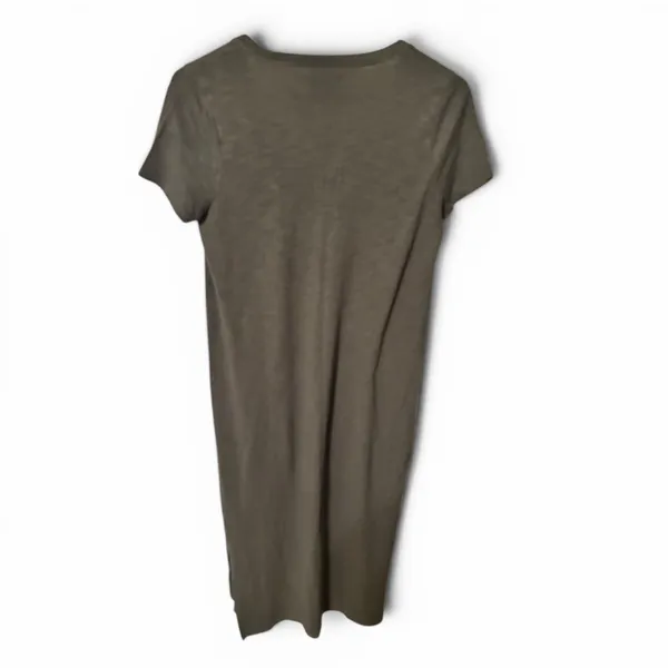 Madewell Olive Green T-Shirt Dress – Size Small – Short Sleeve Midi - Image 2