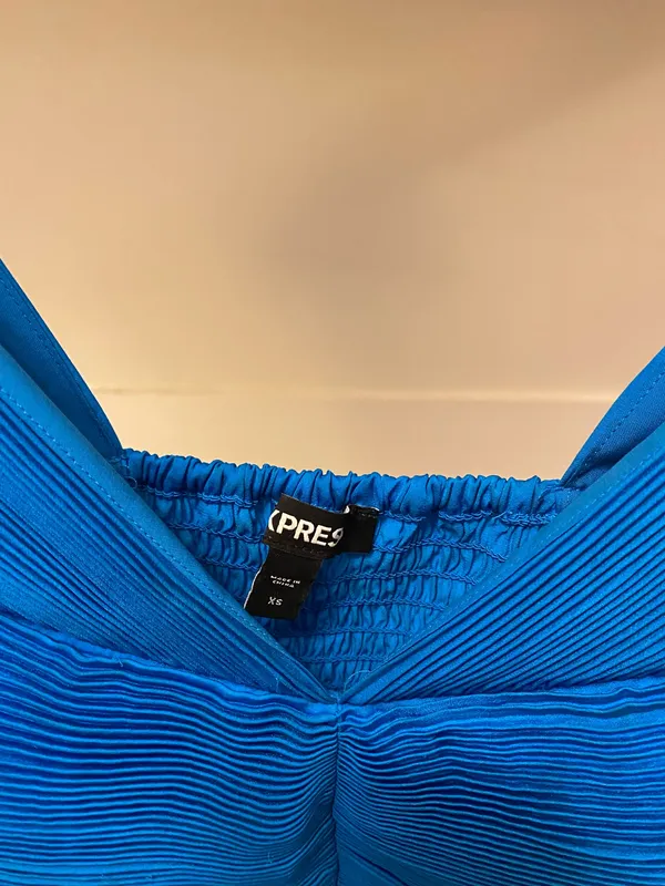 Blue Pleated Express Top - Image 2
