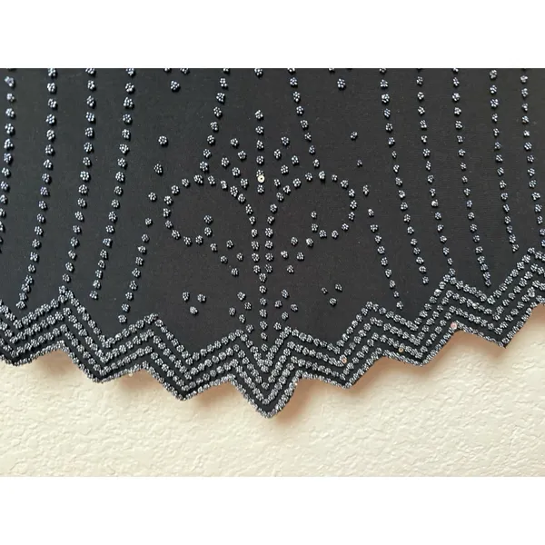 Vintage S. Levine Black & Silver Sparkly Beaded Top - Size XL Luxury, Old Money - Image 3