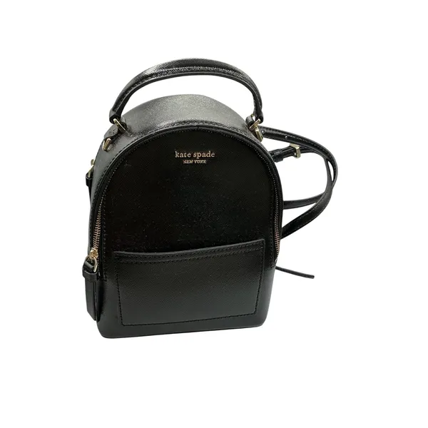 Kate Spade New York Black‎ Saffiano Leather Mini Backpack Convertible Crossbody - Image 10