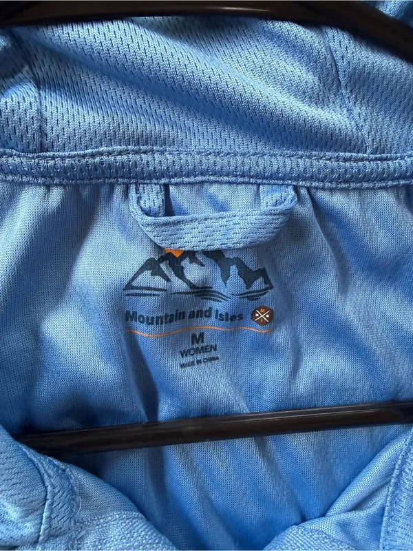 Mountain and Isles Light Blue Women's Hooded Zip-Up Jacket Size M - Image 4