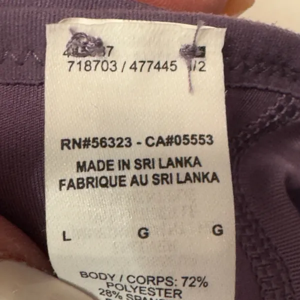 3149 | Nike Dri-FIT Shape High Support Padded Zip Front Sports Bra Purple Large - Image 7