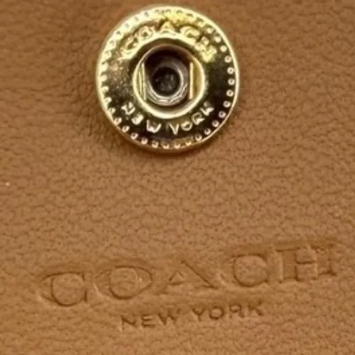 Coach Snap Wallet Signature Bifold Monogram Print‎ Khaki Chalk Neutral Designer - Image 2