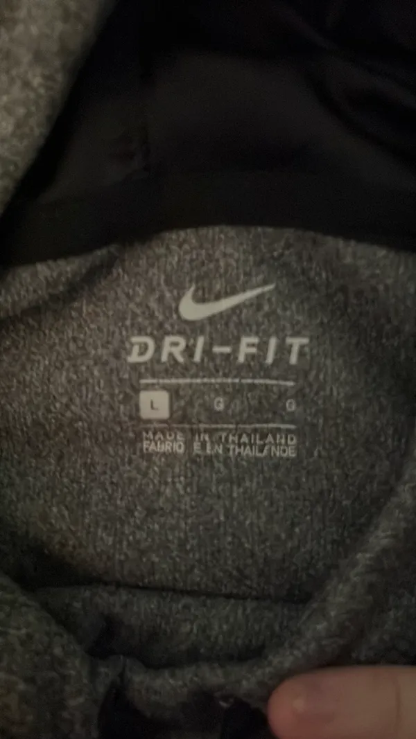 Dark Grey Nike Hoodie Pullover Sportswear Club Fleece Large - Image 2