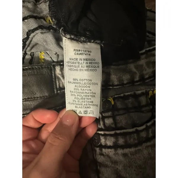 True Religion Geno Slim With Yellow Accents size 12 - Image 5