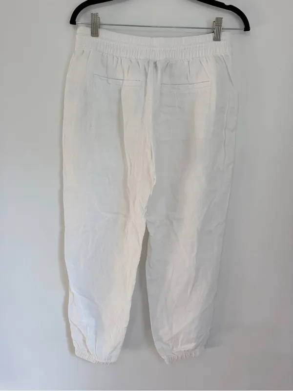 Athleta 4P linen white joggers - Image 2