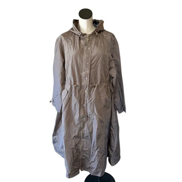 NWT Guess Kelsi Hooded Midi-Length Parka Color: SUMMER CLAY - Image 5