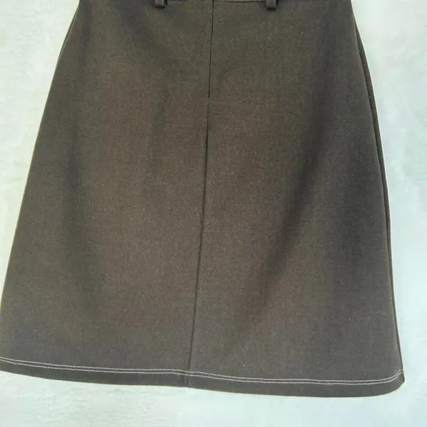 Zara Woman Brown Cargo Mini Skirt Womens‎ Size M Utility A-Line Contrast Stitch - Image 4