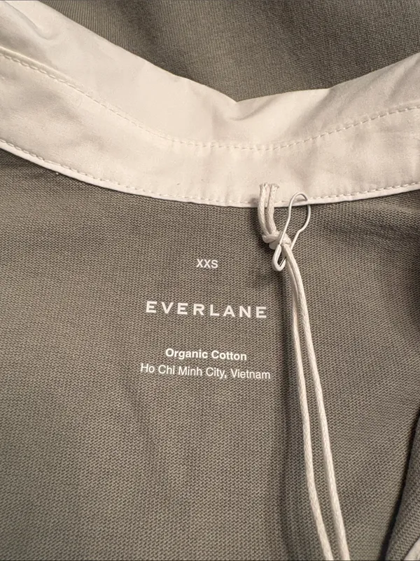 Everlane Women’s short sleeve organic cotton Polo dress sage green Size XXS NWT - Image 8