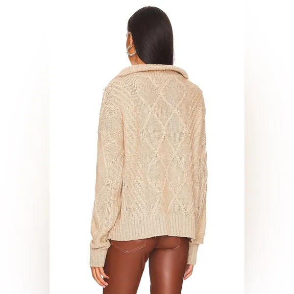 Jax Knit Sweater in Beige SNDYS - Image 2