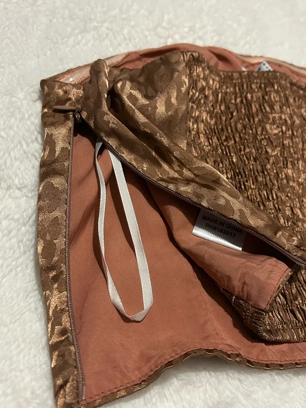 Princess Polly Feldman Beige/Brown Leopard Print Silky Top - Image 8