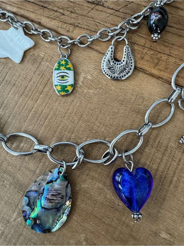 NWT Free People Silver Double Layer Swag Bag Charm ~ SOLD OUT! - Image 5