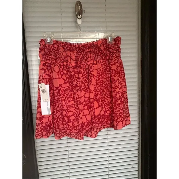 NWT Kensie Elastic Waist Skirt Size M Tall Beach Coral - Image 7