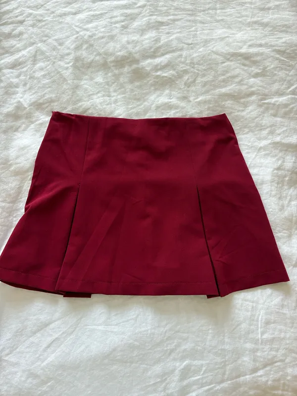 Altar'd State Burgundy Bow-Accent Mini Skirt - Image 4