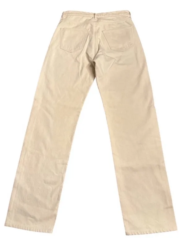 Djerf Avenue Relaxed Jeans 100% Organic cotton button fly cream Size 25 NWOT - Image 5