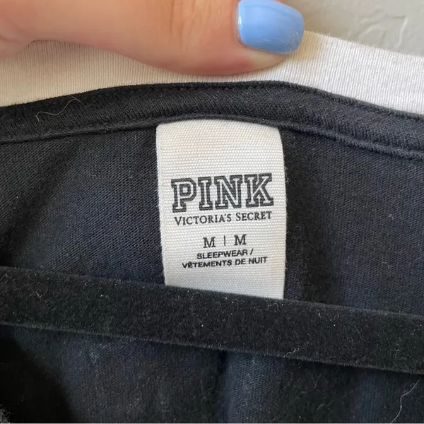 Victoria’s Secret PINK “Coffee Lover’s” Lace Up Short Sleeve Sleep Shirt/T-Shirt - Image 3