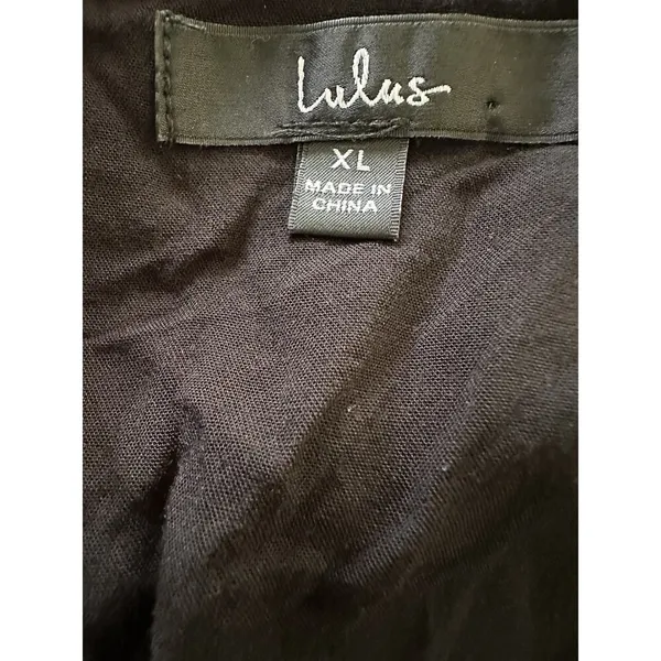 Lulus Favorite of the Day Tiered Maxi Dress Women XL Lined Black Boho Beach - Image 11