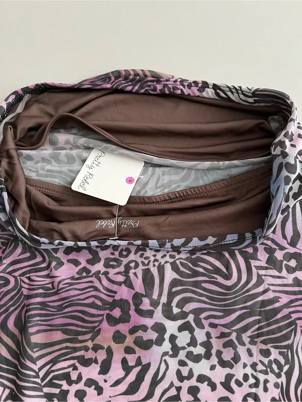 Pretty Rebel Animal-Print tube top size M - Image 3