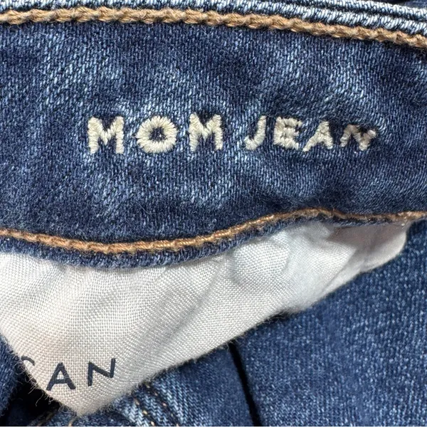 American‎ Eagle Stretch Denim Mom Jeans Retro Blue Size 14 Ankle - Image 9