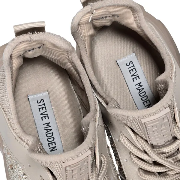 Steve Madden Women's Vance Beige‎ Rhinestone Chunky Sole Sneakers Shoes Size 6.5 - Image 7