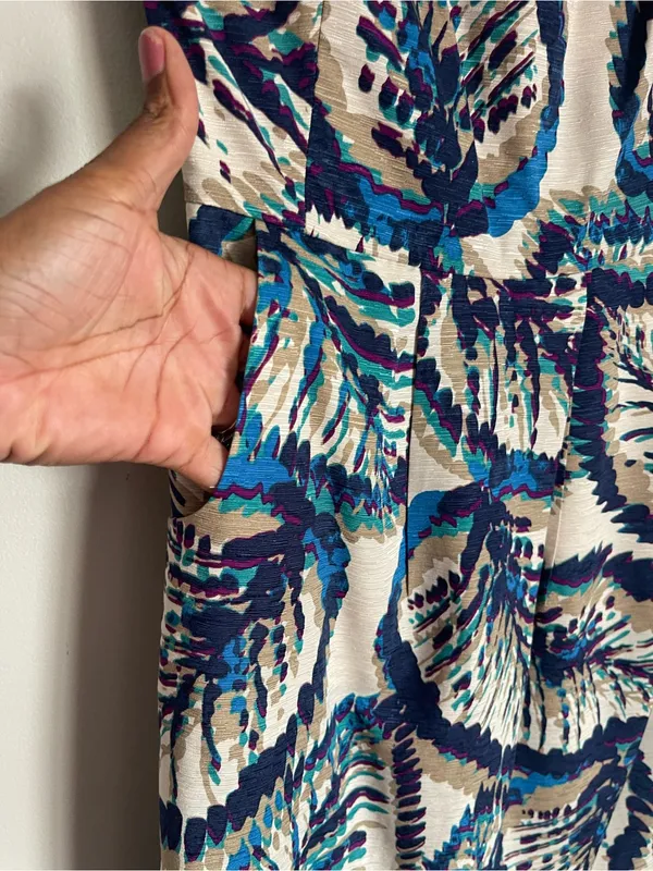 BANANA REPUBLIC FACTORY | Silk Blend Strapless Printed Dress Sz 0 - Image 6