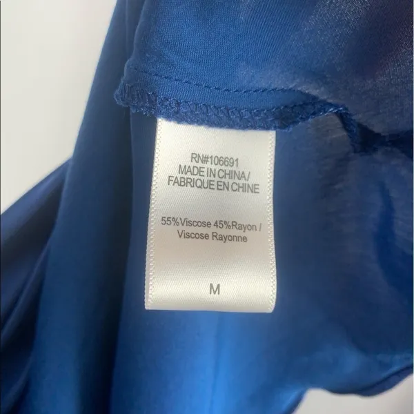 NWT Young Fabulous & Broke Rebel Satin Halter Dress in Jewel Blue‎ Size Medium - Image 7