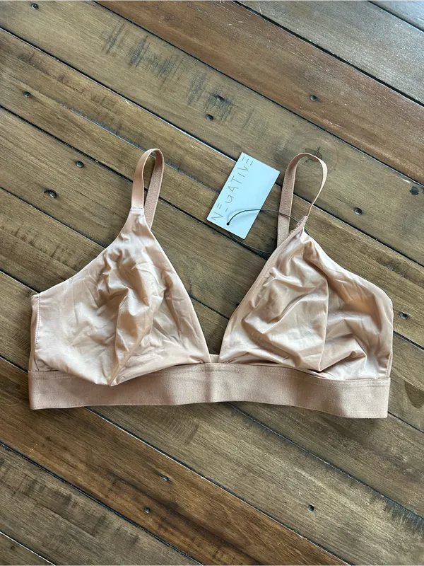 NWT Negative Underwear Glacé Triangle Bra Tan Beige Size undefined - Image 2