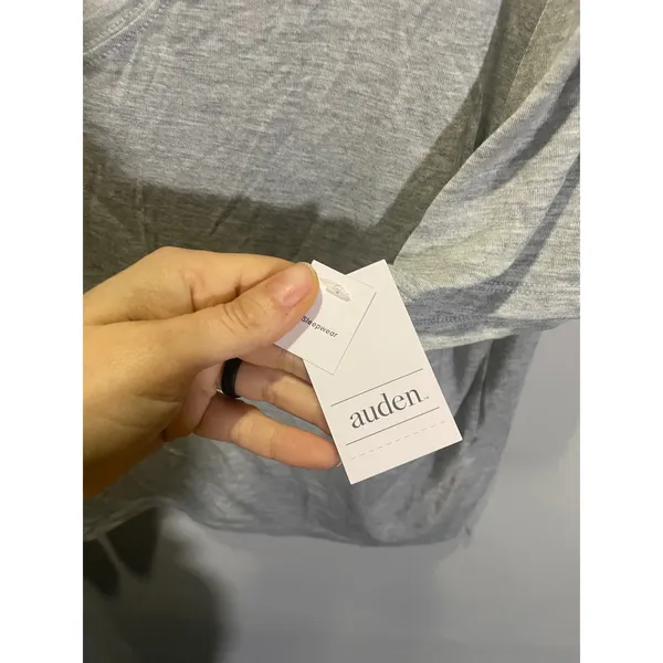 Auden Pajama Top Womens‎ L Gray Cloud Knit V-Neck Sleepwear Loungewear Shirt - Image 4