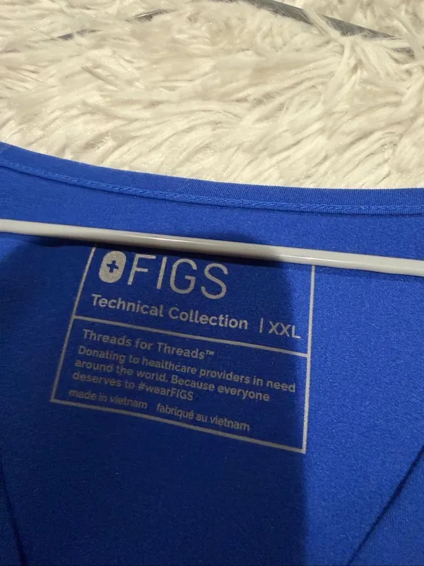 Figs Catarina Scrub Top in Royal Blue XXL - Image 7