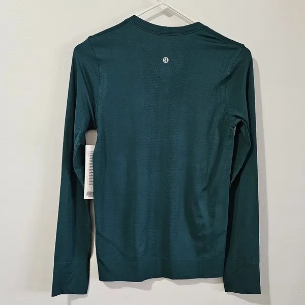 Lululemon Swiftly Relaxed Long-Sleeve Shirt Hip Length / Storm Teal / Size 2 - Image 6