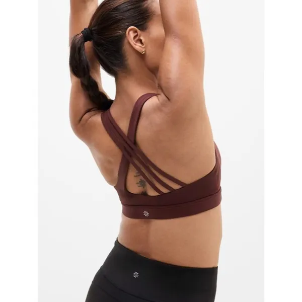 New Athleta M Train Free Sports Bra Medium Cup A-C Garnet - Image 2