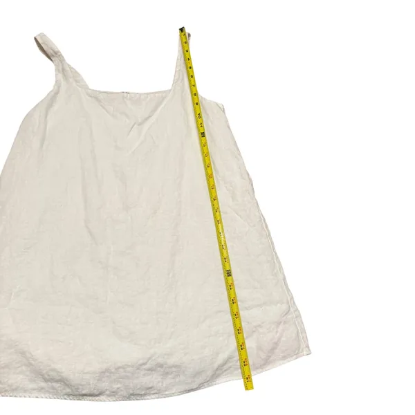Reformation Cami Square Neck Mini Dress White Linen Clean Girl Minimalist Size 4 - Image 8