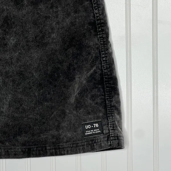 by Urban Outfitters Corduroy Charcoal Gray Mini Skirt Size Medium - Image 2