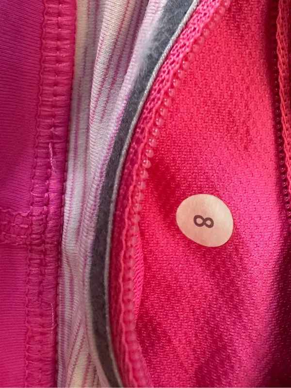 Lululemon Women 8 Run Pace Cropped Leggings Pinkelicious Wee Are From Space Pink - Image 3