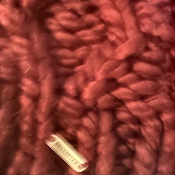 Hollister Burgundy Knit Pom-Pom Hat - Image 2