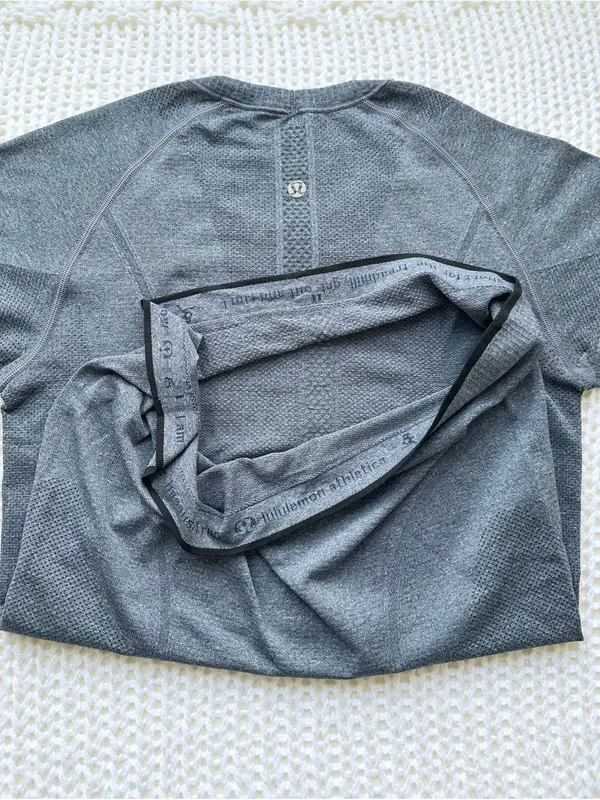 Lululemon Swiftly Tech Short Sleeve - Heathered Black - 6 - Image 8