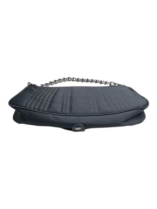 VanEli ❁ Sophisticated Metallic Gunmetal Chain Handle Bag Handbag ❁ Shiny Black - Image 8