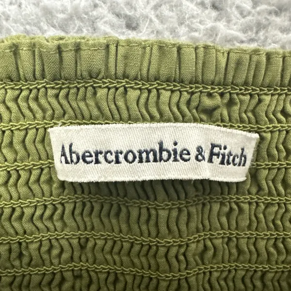 Abercrombie & Fitch‎ Puff Sleeve Crop Top Green Boho Festival Peasant Women's XS - Image 3