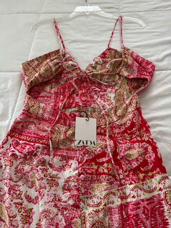 New Zara paisley dress size small - Image 5