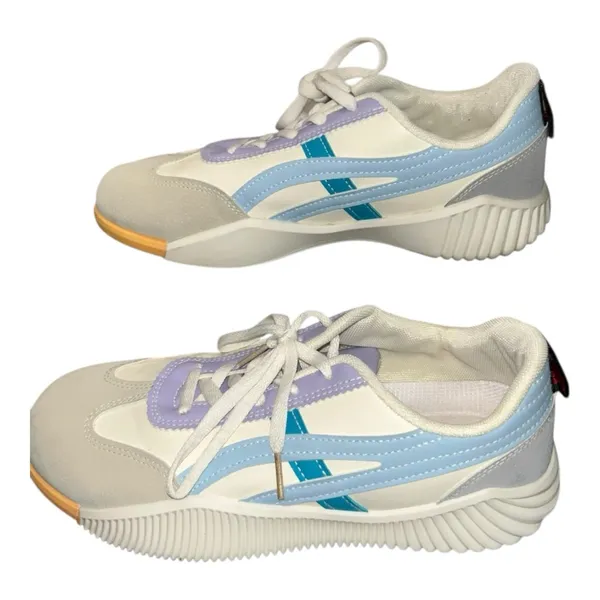 DF DE FLORANCE Cloudea™ women’s Sneakers Size 9.5 blue purple tan white - Image 6