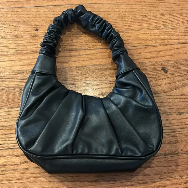 Rouched shoulder bag Black - Image 2
