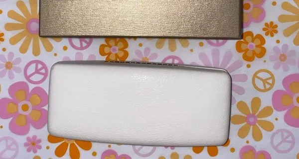 Versace Hard Eyeglass Case, Off-White + Gold Branded Box - Image 2