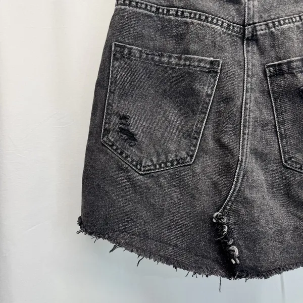 Free People We The Free Brea Denim Mini Skirt 24 XS Black Grunge Goth Edgy - Image 8