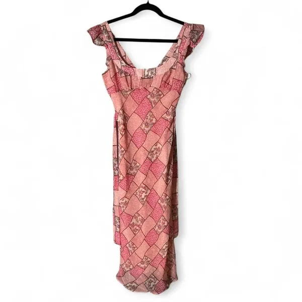 Bailey Rose Pink Patchwork Floral Maxi Dress BRD2103-11 Womens‎ S Cottagecore - Image 8