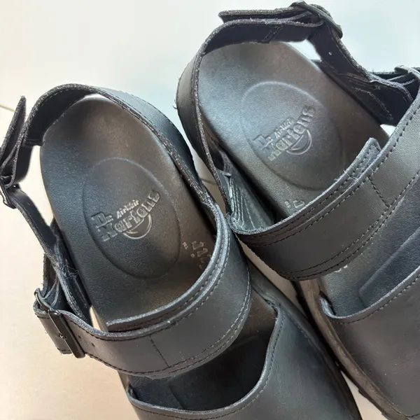 Dr. Martens Blaire Voss Sandals Women 9 Black Leather Platform Chunky Strappy - Image 2